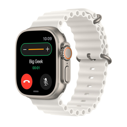 Ремешок Apple Ocean белого цвета для Apple Watch 44, 45 мм, Ultra и Ultra 2 (дизайн 2022)