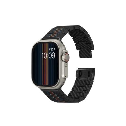 Браслет из углеродного волокна с магнитной застёжкой PITAKA ChromaCarbon для всех Apple Watch