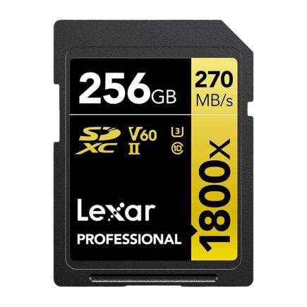 Карта памяти Lexar Professional Gold 1800x SDXC UHS-II 256 ГБ (U3, V60)