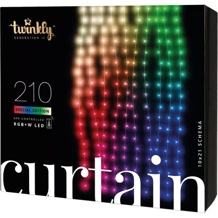Умная гирлянда «Занавес» Twinkly Curtain, версия RGB + W (1,5x2,1 м, 210 светодиодов)