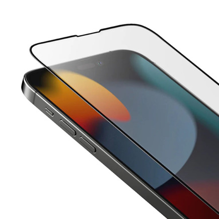 Матовое защитное стекло с установочной рамкой Uniq Optix Matte для iPhone 14 Pro и 15 (дизайн 2022)