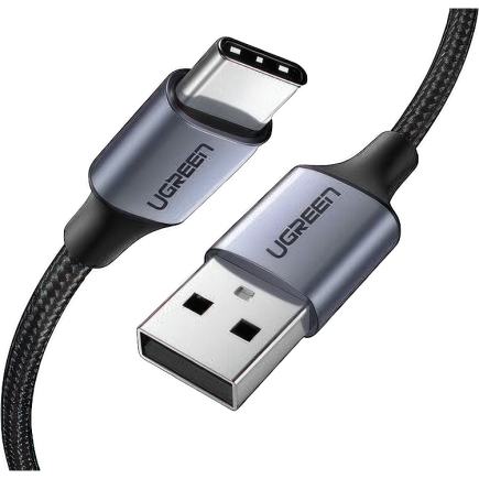 Кабель с нейлоновой оплёткой Ugreen USB-C — USB-A (3 м) (US288)