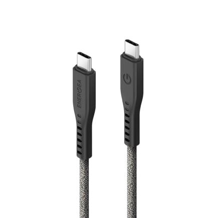 Кабель с тканевой оплёткой и ремешком-органайзером Energea Flow USB-C 3.2 Gen 2x2 (2 м) - фото 1