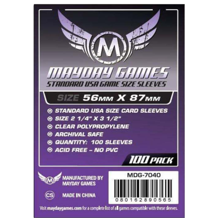 Протекторы для карт Mayday Games «Премиум» (57,5x89 мм) (комплект — 50 штук)