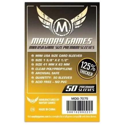 Протекторы для карт Mayday Games «Премиум» (41x63 мм) (комплект — 50 штук)