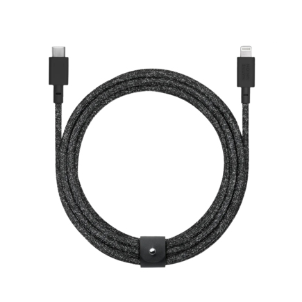Кабель с оплёткой и ремешком Native Union Belt Cable USB-C — Lightning (1,2 м)