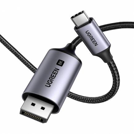 Кабель-адаптер с нейлоновой оплёткой Ugreen USB-C — DisplayPort (3 м) (CM556)