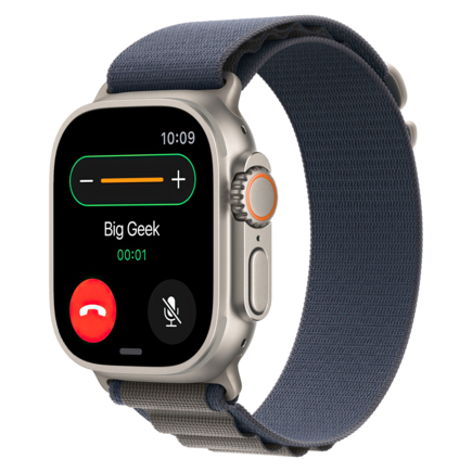 Браслет Apple Alpine синего цвета для Apple Watch 44, 45 мм, Ultra и Ultra 2 (дизайн 2023)