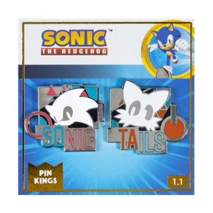 Металлический эмалированный значок (пин) — набор Pin Kings SEGA Sonic the Hedgehog Remix 1.1: Соник и Тейлз