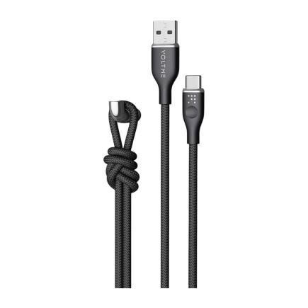 Кабель с нейлоновой оплёткой VOLTME PowerLink Rugg USB-C — USB-A (1,8 м)