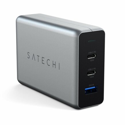 Многопортовое сетевое зарядное устройство Satechi мощностью 100 Вт (GaN)