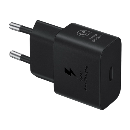 Сетевое зарядное устройство Samsung мощностью 25 Вт (USB-C) (GaN) и кабель USB-C (1 м) (EP-T2510)