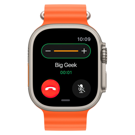 Apple Watch Ultra 2, 49 мм, корпус из титана, ремешок Ocean оранжевого цвета