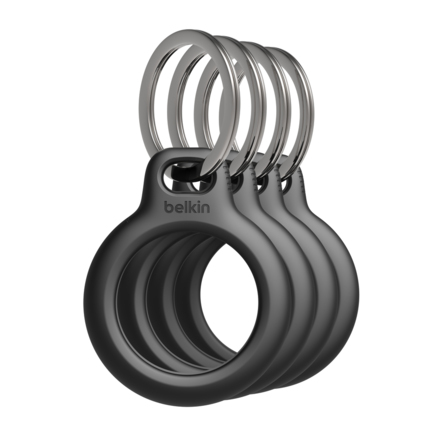 Пластиковый брелок с заводным кольцом Belkin для AirTag (комплект — 4 штуки) (MSC001)