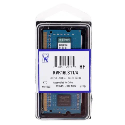 Оперативная память SODIMM Kingston ValueRAM DDR3 4 ГБ 1600 МГц (KVR16LS11/4)