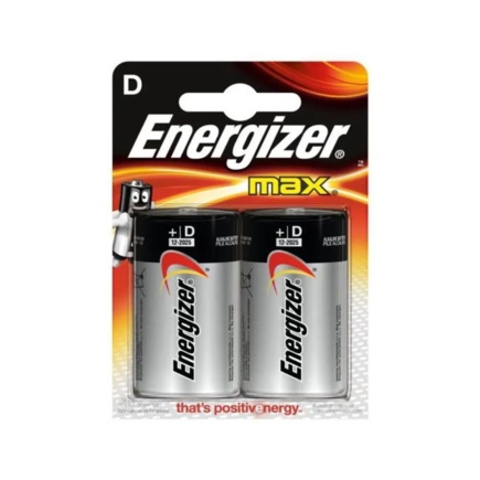 Алкалиновая батарейка Energizer MAX D (комплект — 2 шт.) (E301003400)