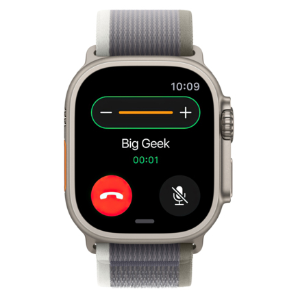 Apple Watch Ultra 2, 49мм, корпус из титана, ремешок Trail цвета «зелёный/серый»