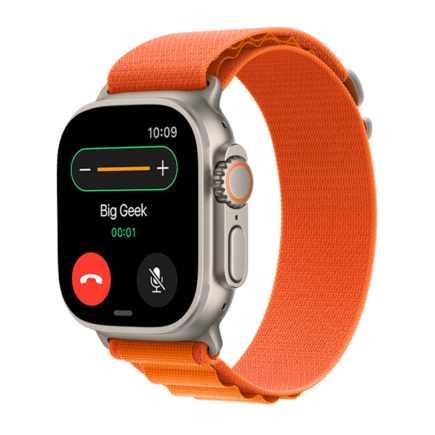 Браслет Apple Alpine оранжевого цвета для Apple Watch 44, 45 мм, Ultra и Ultra 2 (дизайн 2022)