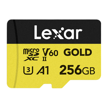 Карта памяти Lexar Professional Gold microSDXC UHS-II 256 ГБ (U3, V60, A1)