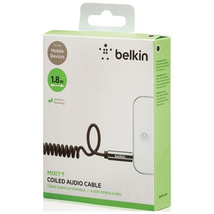 Спиральный аудиокабель Belkin Mixit 3,5 мм (1,8 м) (AV10126) - фото 3