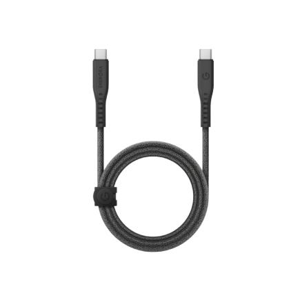 Кабель с тканевой оплёткой и ремешком-органайзером Energea Flow USB-C (1 м)