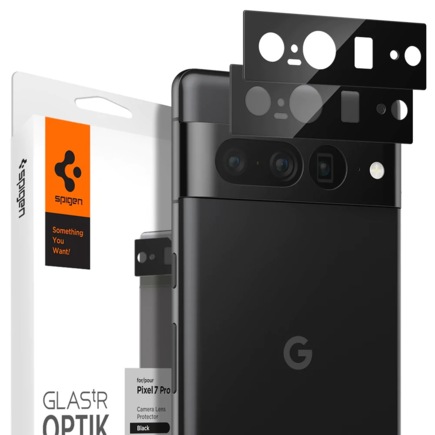 Защитное стекло для камеры с установочной формой Spigen Optik для Google Pixel 7 Pro (комплект — 2 шт.)