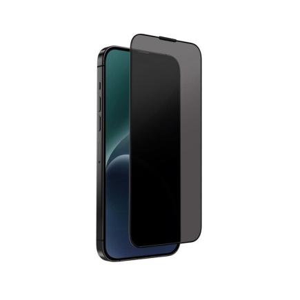 Защитное стекло с сеткой на динамик, фильтром конфиденциальности и установочной рамкой Uniq Optix Privacy для iPhone 14 Pro и 15 (дизайн 2023)