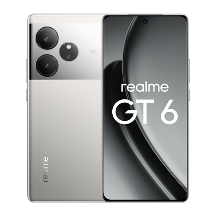 Смартфон Realme GT 6 16 ГБ + 512 ГБ («Зеркальный серебряный» | Fluid Silver)