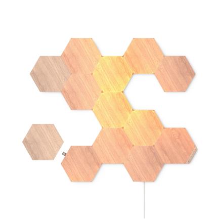 Умная светодиодная панель Nanoleaf Elements Wood Look Hexagons Starter Kit (комплект — 13 шт.)