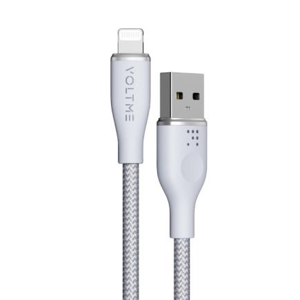 Кабель с нейлоновой оплёткой VOLTME PowerLink Rugg Lightning — USB-A (1,2 м)