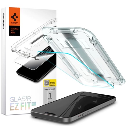 Защитное стекло с установочной формой Spigen GLAS.tR EZ FIT HD для iPhone 15 Plus