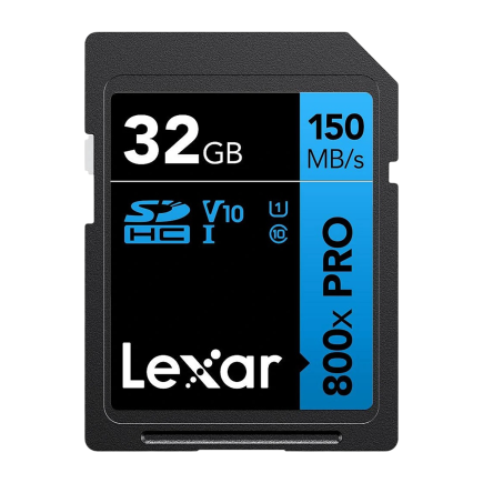 Карта памяти Lexar Blue High-Performance 800x Pro SDHC UHS-I 32 ГБ (U1, V10)