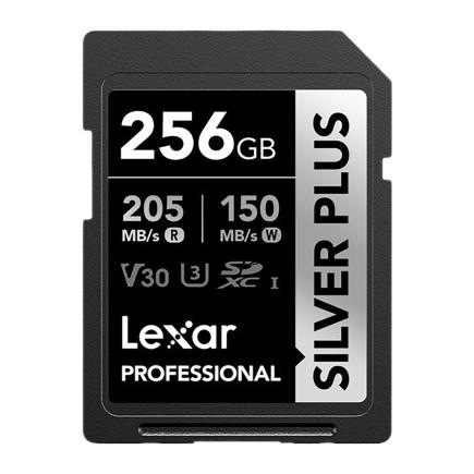 Карта памяти Lexar Professional Silver Plus SDXC UHS-I 256 ГБ (U3, V30)