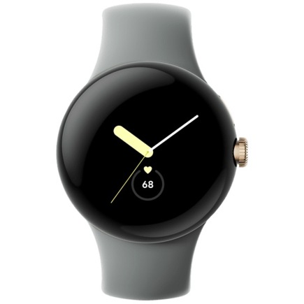 Умные часы Google Pixel Watch, 4G LTE + Bluetooth/Wi-Fi, «Золотистый шампанский» корпус, ремешок Active цвета «Орешник»