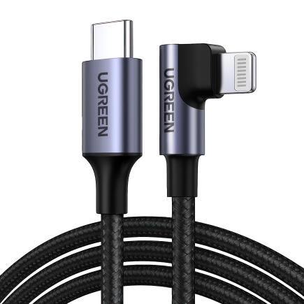 Кабель с нейлоновой оплёткой Ugreen USB-C — Lightning (1 м) (US305)