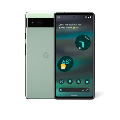 Смартфон Google Pixel 6a 6 ГБ | 128 ГБ («Шалфейно-зелёный» | Sage) (американская версия)
