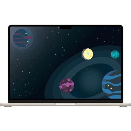 Ноутбук Apple MacBook Air 15" кастомный (M3 8-Core, GPU 10-Core, 16GB, 256GB) («Сияющая звезда» | Starlight)