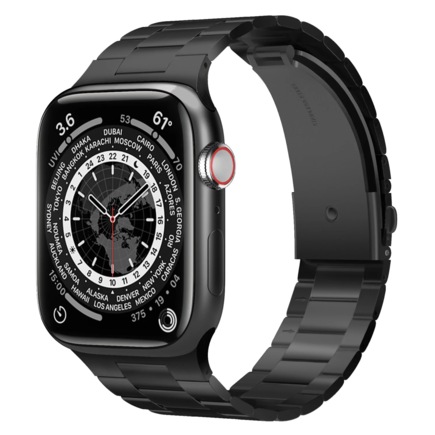 Блочный браслет из нержавеющей стали с раскладывающейся застёжкой elago для Apple Watch 42, 44, 45 мм, Ultra и Ultra 2