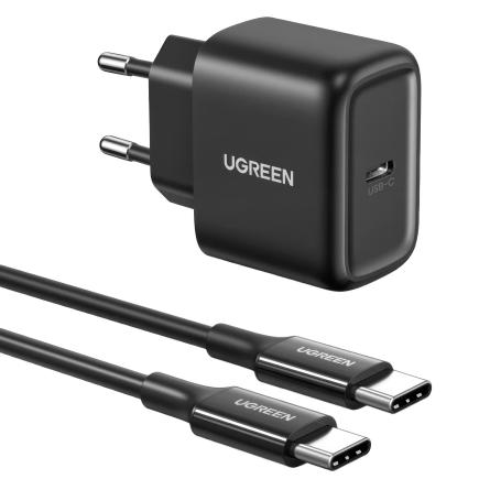 Сетевое зарядное устройство Ugreen мощностью 25 Вт (USB-C) и кабель USB-C (2 м) (CD250)