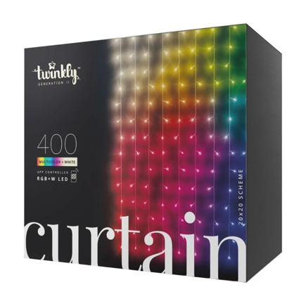Умная гирлянда «Занавес» Twinkly Curtain, версия RGB + W (3x2,1 м, 400 светодиодов)