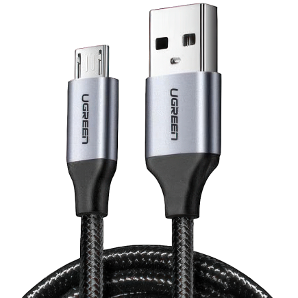 Кабель с нейлоновой оплёткой Ugreen Micro-USB — USB-A (1,5 м) (US290)