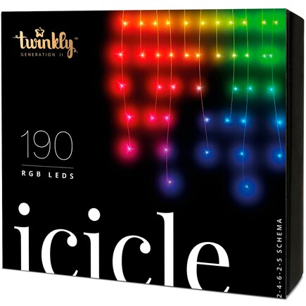 Умная гирлянда «Бахрома» Twinkly Icicle, версия RGB (5x0,7 м, 190 светодиодов)
