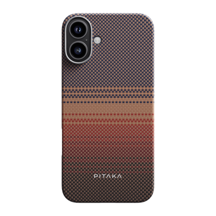 Чехол из арамидного волокна с поддержкой MagSafe PITAKA Tactile Woven Case Sunset · Moonrise для iPhone 16 Plus