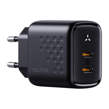 Сетевое зарядное устройство VOLTME Revo 45 Duo мощностью 45 Вт (2 USB-C) (GaN)