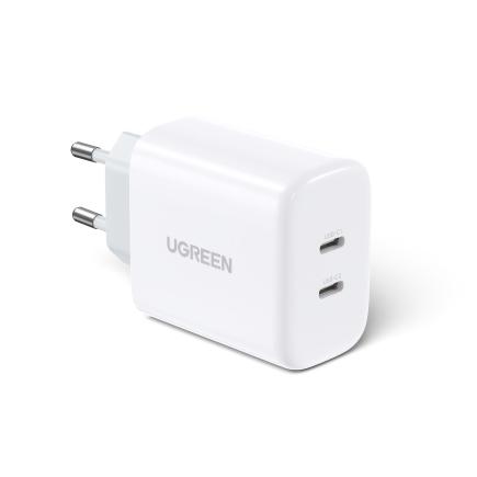 Сетевое зарядное устройство Ugreen мощностью 40 Вт (2 USB-C) (CD243)