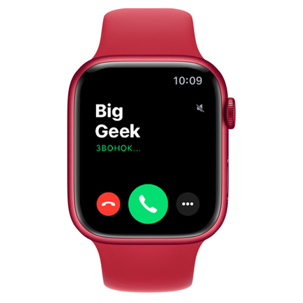 Apple Watch Series 7, 45мм, из алюминия цвета (PRODUCT)RED, cпортивный ремешок