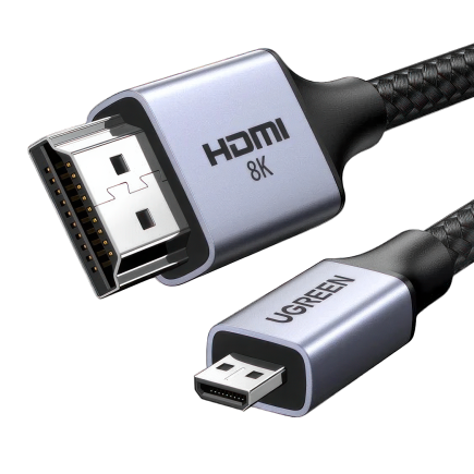 Кабель-адаптер с нейлоновой оплёткой Ugreen micro-HDMI — HDMI (2 м) (HD164)