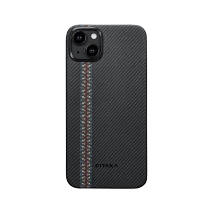 Чехол из арамидного волокна с поддержкой MagSafe PITAKA MagEZ Case 4 Fusion Weaving для iPhone 15 Plus