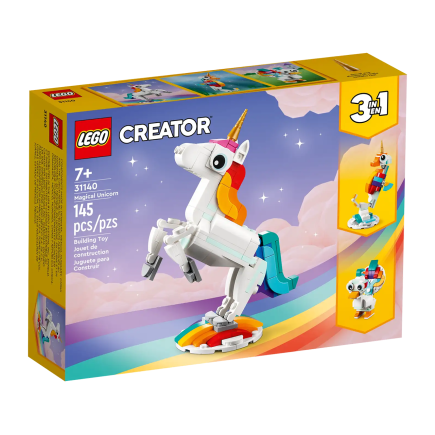 Конструктор — волшебный единорог LEGO Creator 3-in-1 (#31140) - фото 6