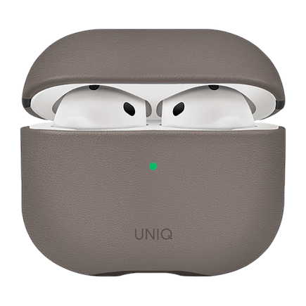 Чехол из веганской кожи с ремешком Uniq Lyden DS для AirPods 4 - фото 2